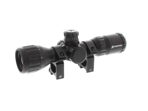 Skirmish Tactical - 3-9X32 AOCE Compact Airsoft Rifle Scope Half Mil Dot Illuminated in Black