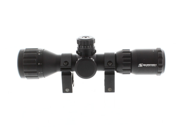 Skirmish Tactical - 3-9X32 AOCE Compact Airsoft Rifle Scope Half Mil Dot Illuminated in Black