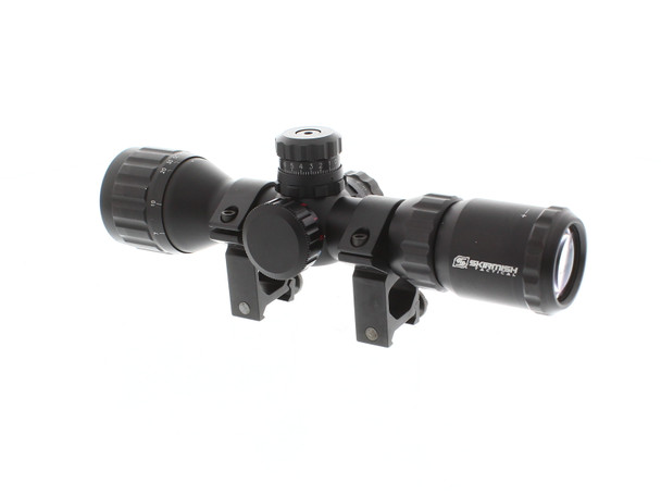 Skirmish Tactical - 3-9X32 AOCE Compact Airsoft Rifle Scope Half Mil Dot Illuminated in Black
