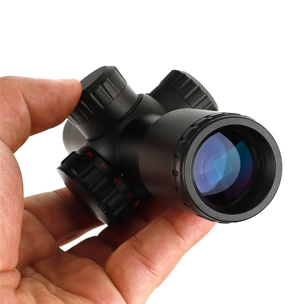 Skirmish Tactical - 4.5x20E Lightweight Compact Illuminated Airsoft Rifle Scope in Black