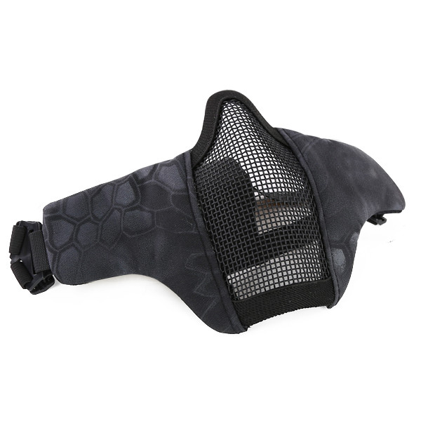 Skirmish Tactical - Lower Face Shield V5 Steel Mesh Airsoft Half-Face Mask in Typhoon