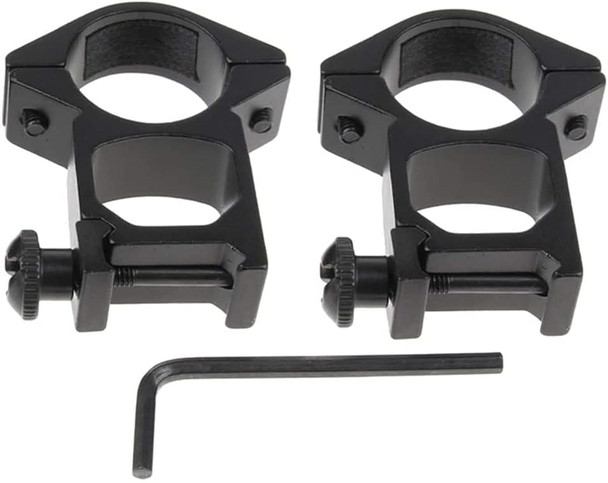 Skirmish Tactical - 1" High Profile Weaver Mounts  in Black (for 20mm Rail)
