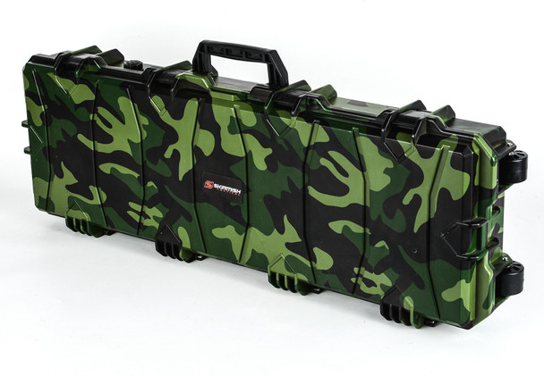 Skirmish Tactical PRO Range Large Hard Rifle Case with DIY Foam in Green Camouflage