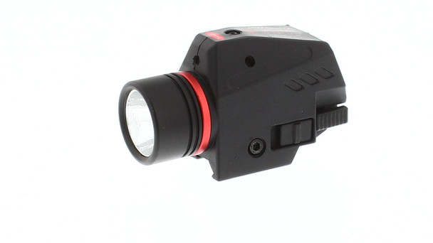 Skirmish Tactical - 150 Lumen LED Flashlight and Red Laser Sight Integrated Combo For AR AK Picatinny Rail System