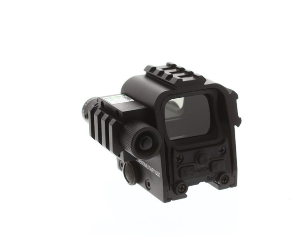 Skirmish Tactical - Adjustable ST553G Holographic Red Dot Sight with Green Laser in Black