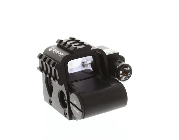 Skirmish Tactical - Adjustable ST553G Holographic Red Dot Sight with Green Laser in Black
