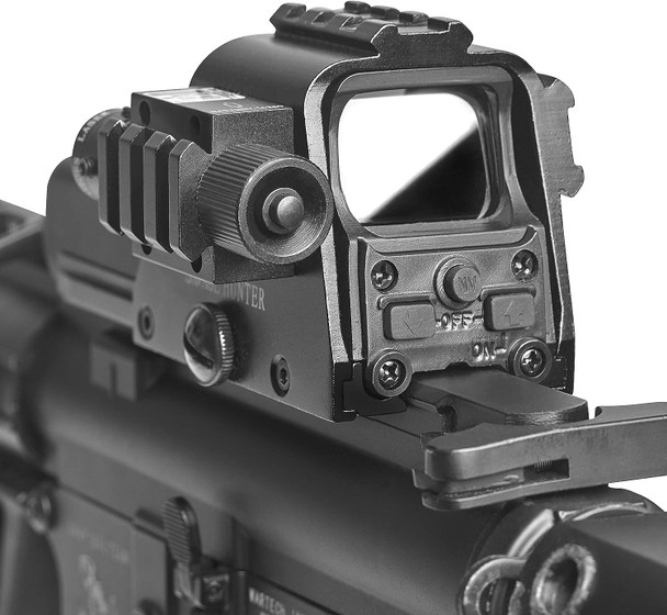 Skirmish Tactical - Adjustable ST553G Holographic Red Dot Sight with Green Laser in Black