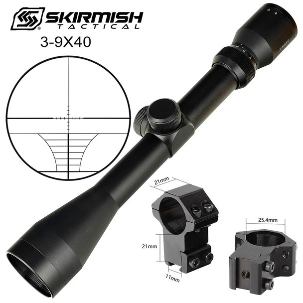 Skirmish Tactical - Adjustable 3-9X40 Rifle Scope Reticle For Airsoft & Airguns