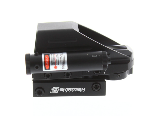 Skirmish Tactical ST-103B Reflex Sight Reticle Red Dot Sight with Laser in Black