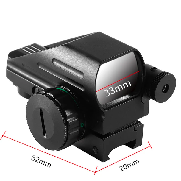 Skirmish Tactical ST-103B Reflex Sight Reticle Red Dot Sight with Laser in Black