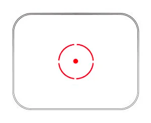 Skirmish Tactical ST-103B Reflex Sight Reticle Red Dot Sight with Laser in Black