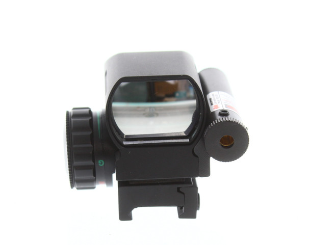 Skirmish Tactical ST-103B Reflex Sight Reticle Red Dot Sight with Laser in Black
