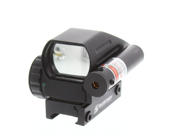 Skirmish Tactical ST-103B Reflex Sight Reticle Red Dot Sight with Laser in Black