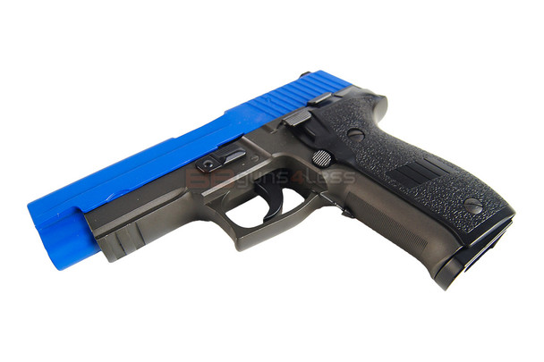 HFC HG175 Sig Sauer P226 Metal Gas Blowback Airsoft Pistol in Dual Tone Blue