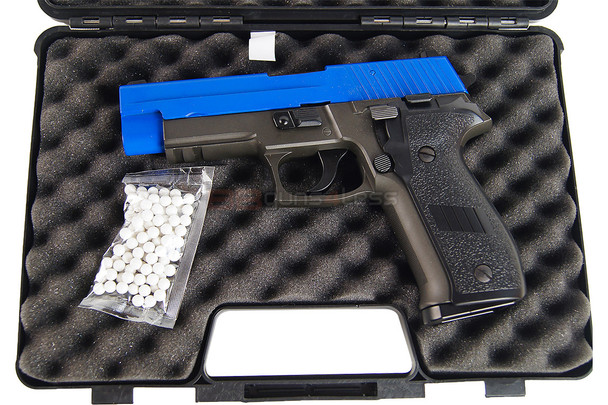 HFC HG175 Sig Sauer P226 Metal Gas Blowback Airsoft Pistol in Dual Tone Blue