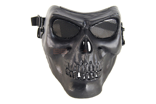 Airsoft Adjustable Skull Style Face Mask in Black