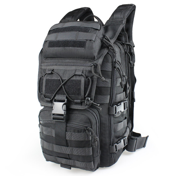 Wosport - Tactical Multi-Functional Mountaineer Backpack in Black