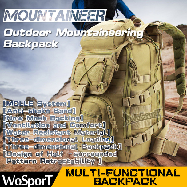 Wosport - Tactical Multi-Functional Mountaineer Backpack