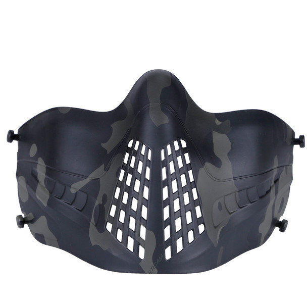WoSport - Breathable Half Face Pilot Airsoft Mask V3 in Black