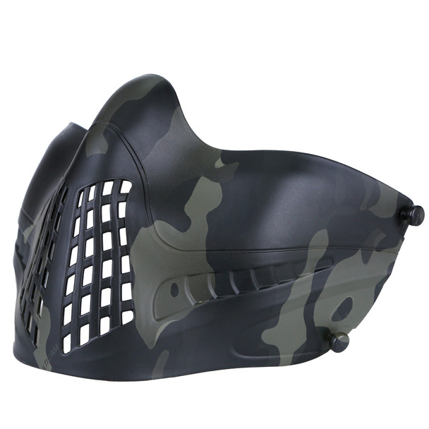 WoSport - Breathable Half Face Pilot Airsoft Mask V3 in Black