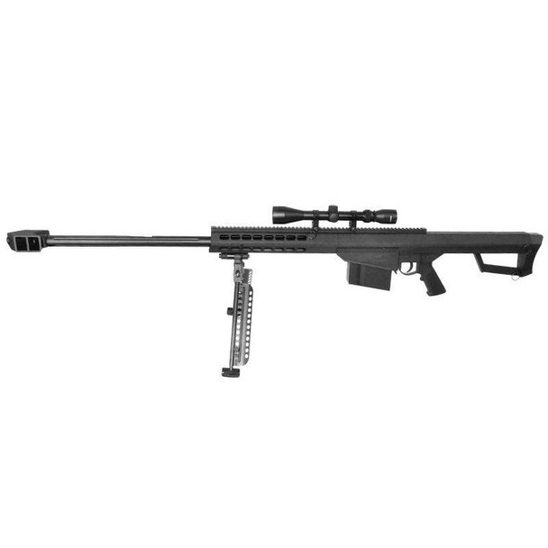 Galaxy G31 M82A1 Bolt Action Airsoft Sniper Rifle in Tactical Black