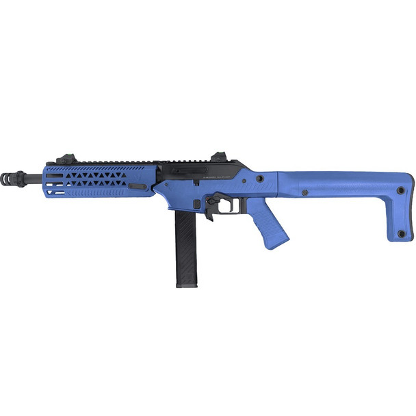 Vorsk VMP-2MCR Gas Blowback Airsoft Rifle with Fixed Long Stock in Dual Tone Blue