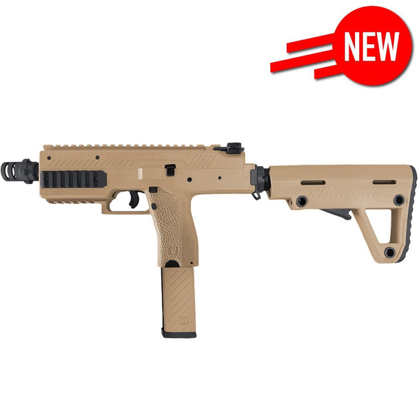 Vorsk VMP-1M Gas Blowback Airsoft SMG Rifle in Desert Tan