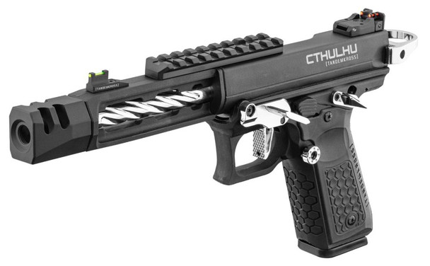 Lancer Tactical Tandemkross CTHULHU Gas Blowback Airsoft Pistol in Black/Silver