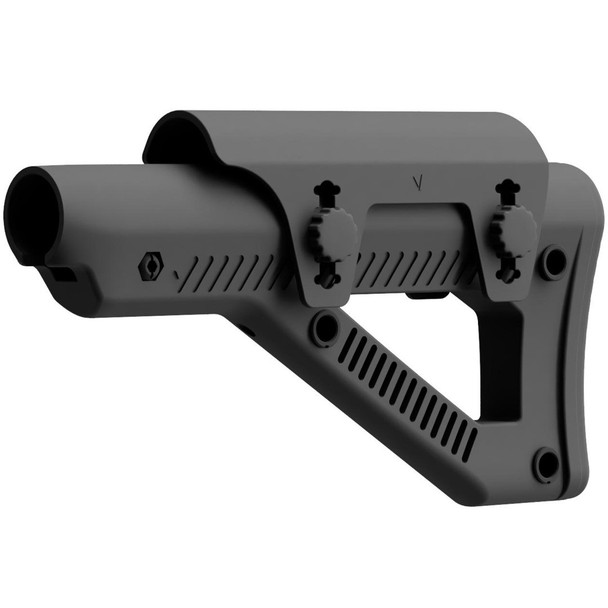 Vorsk Fixed DMR Stock Assembly for M4 Airsoft Rifle Stock Tube in Black
