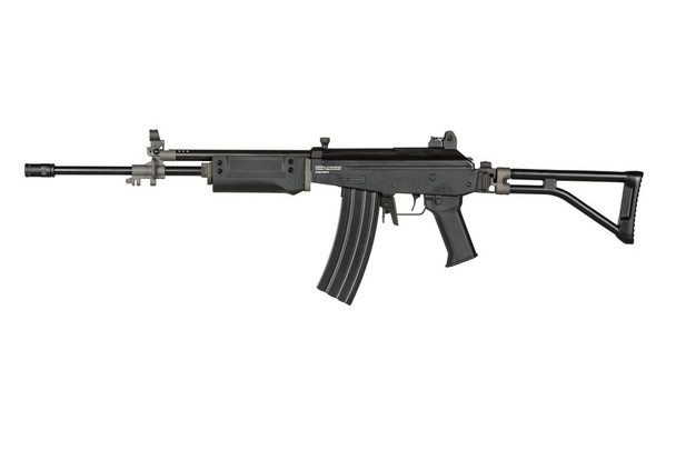 ICS Israeli Galil AEG Airsoft Rifle with Folding Stock in Full Black