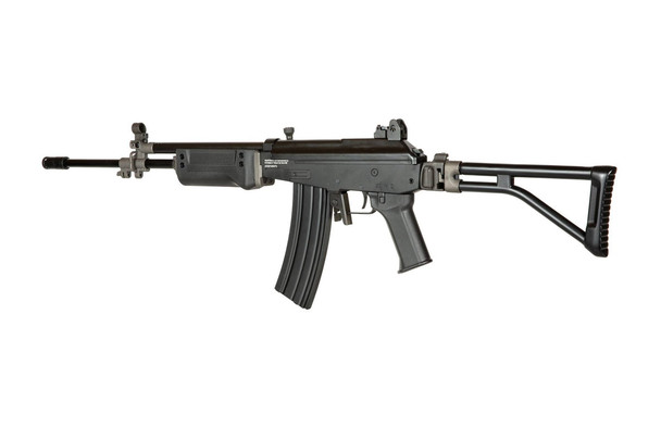 ICS Israeli Galil AEG Airsoft Rifle with Folding Stock in Full Black