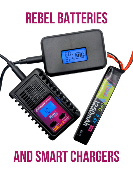 Rebel RBC03 Durable Smart Balance Airsoft Battery Charger - LiPO, Li-Ion, NiMH, LiFe, HPA