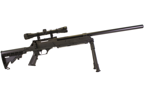 Nuprol T96 Tango Series Airsoft Bolt Action Sniper Rifle with Scope & Bipod in Black
