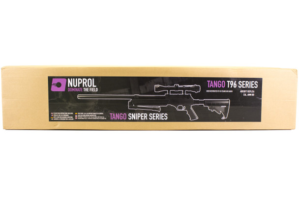 Nuprol T96 Tango Series Airsoft Bolt Action Sniper Rifle with Scope & Bipod in Black