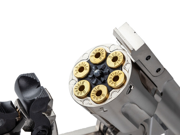 ASG Schofield 6" Full-Metal Airsoft Revolver in Silver with Ivory Grip (19795)