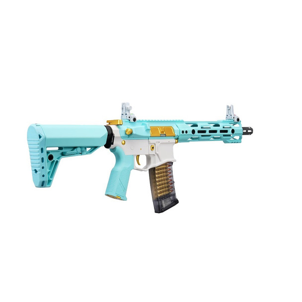 G&G - CM16 STEALTH 556 Combat Machine Airsoft AEG Rifle with Adjustable Stock in Macaron Blue