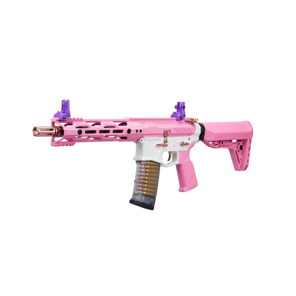 G&G - CM16 STEALTH 556 Combat Machine Airsoft AEG Rifle with Adjustable Stock in Taffy Pink