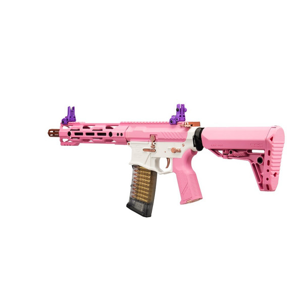 G&G - CM16 STEALTH 556 Combat Machine Airsoft AEG Rifle with Adjustable Stock in Taffy Pink