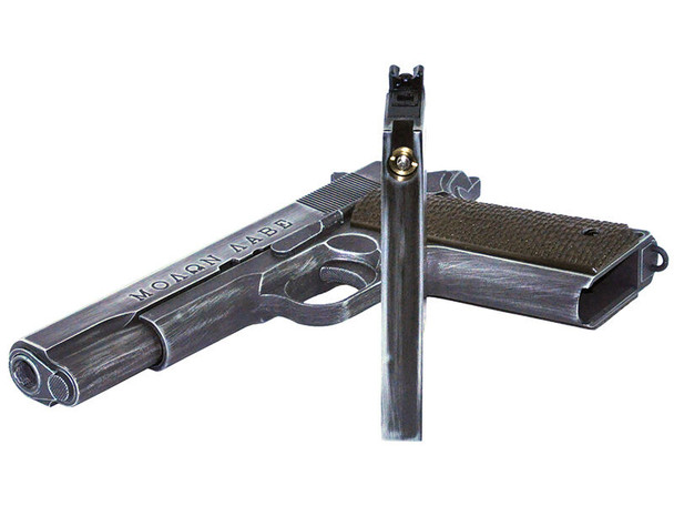 Armorer Works Custom "Molon Labe" 1911 Gas Blowback Pistol (Full Metal -Brown Grips - AW-NE2002)