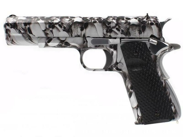 Armorer Works Custom Skull 1911 Gas Blowback Airsoft Pistol (AW-AW-NE2101)