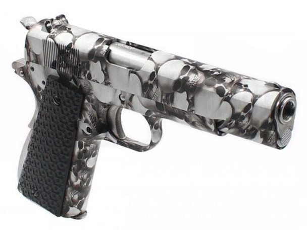 Armorer Works Custom Skull 1911 Gas Blowback Airsoft Pistol (AW-AW-NE2101)