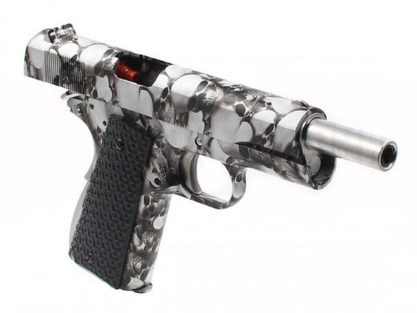 Armorer Works Custom Skull 1911 Gas Blowback Airsoft Pistol (AW-AW-NE2101)