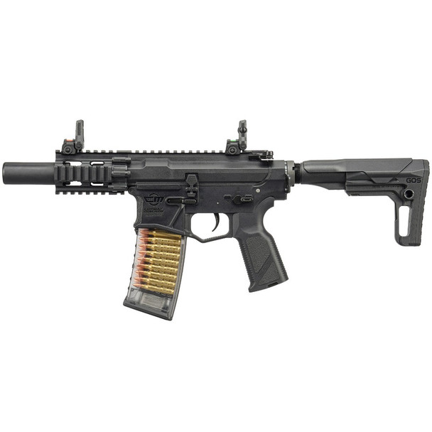 G&G CM16 GMS (SBR) Combat Machine Airsoft AEG Rifle with Retractable Stock in Black