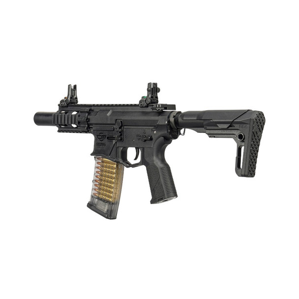 G&G CM16 GMS (SBR) Combat Machine Airsoft AEG Rifle with Retractable Stock in Black
