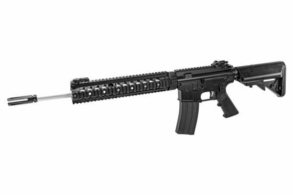 Cyma/COLT.1007 EMG RECCE 16 Gas Blowback Airsoft Rifle with Crane Stock in Black