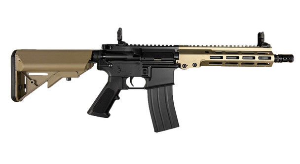 CYMA/EMG COLT.1008 MK16 9.5 Gas Blowback Airsoft Rifle with Adjustable Crane Stock in Black & Tan