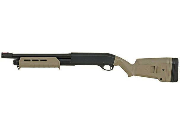 Cyma CM355M Tactical M870 Operator Airsoft Shotgun in Metal and Desert Tan