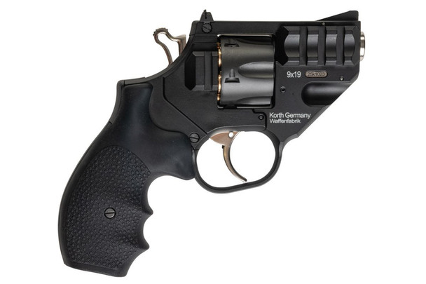 Ares/RWA APR-007 Korth Sky Marshal Full Metal Co2 Airsoft Revolver in Black