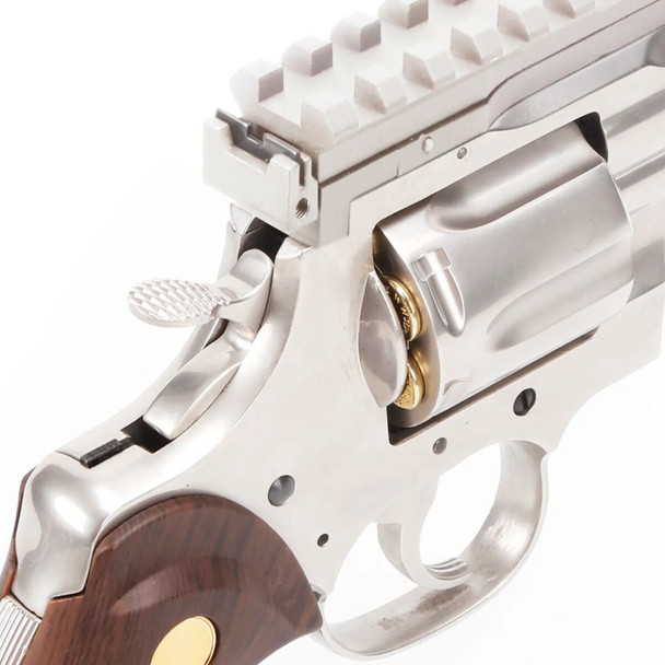 King Arms 357 Evil Gas-Powered Full Metal Airsoft Revolver in Silver