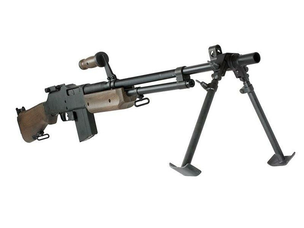 S&T BAR M1918A2 WW11 Airsoft Support Rifle with Extendable Bipod in Real Wood - (STAEG102RW)